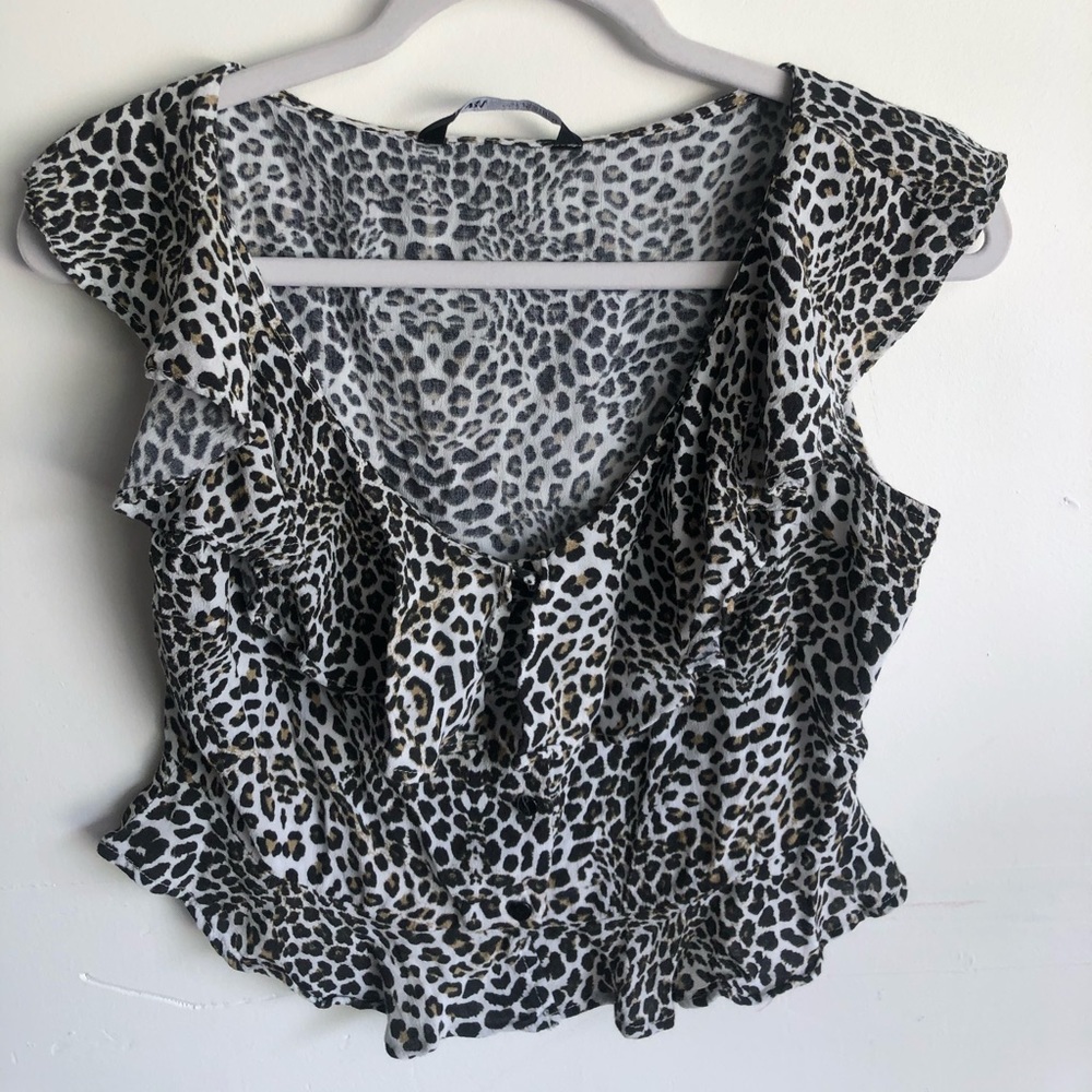 Zara leopard crop top